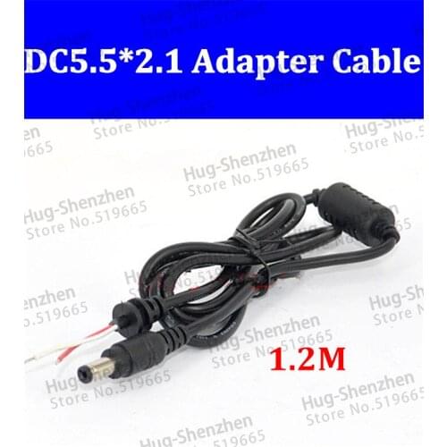 10pcs/lot 1.2M DC Power cable line for ACER Laptop DC 5.5*2.1 plug for Power supply Adapter