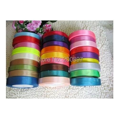 15mm width satin color ribbons DIY gift packing wedding decoration 250yards lot min order colors available