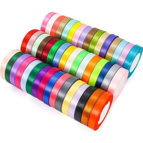 15Mm Wide 25 Yards/Lot Satin Ribbon For Cake Package Decorative Satin Tapes For Wedding Gift Packing With Ribbons Baking Tapes