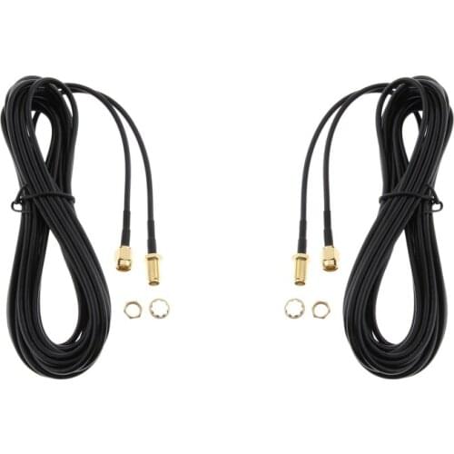 2Pack WiFi Antenna RP-SMA Extension Coaxial Cable Cord for Wi-Fi WLAN Router