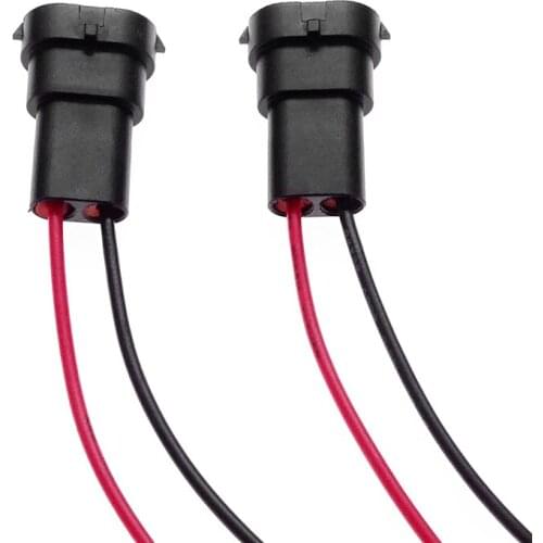 2pcs Male Socket Adapter Connector Cable Plug Light Bulb Base Socket Wiring Harness for Headlight Fog H8 H9 H11 Car Light Parts