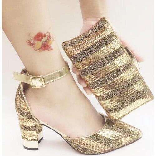 2020 Special Arrivals Summer Italian Women Shoes and Bag to Match High Quality with Shinning Crystal in Red Color for Wedding