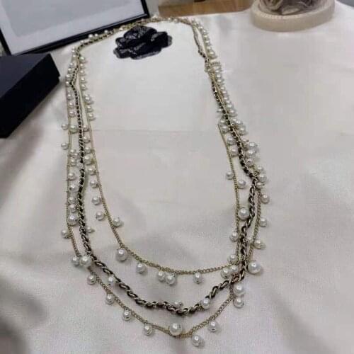 2020 Brand Fashion Jewelry Women Vintage Chain Long Necklace Gold Color Party Fine Fashion Jewelry