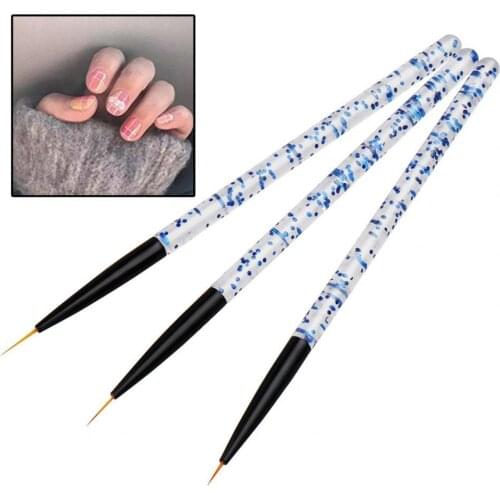 3Pcs Nail Art Liner Brushes Manicure Ultra-thin Line Drawing Pen UV Gel Brushes Painting Tools Nail UV Gel Painting Liner Brush