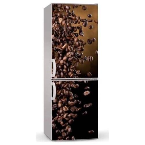 3D Fridge Sticker Cat Dophin Stones Refrigerator Wrap Art Fridge Door Cover Wallpaper Renewable Kitchen Accessories Customizable