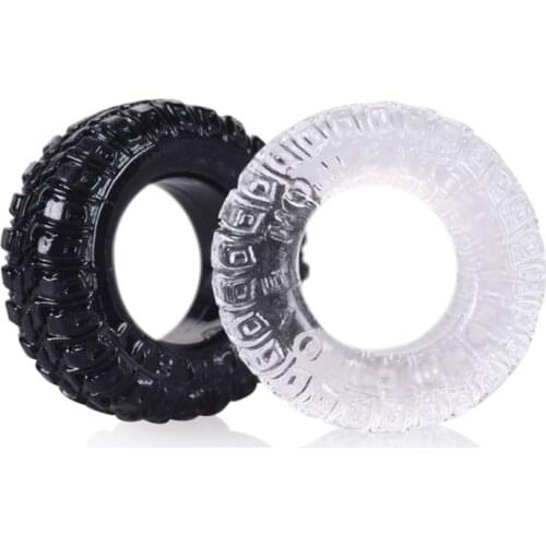 4 PCS Waterproof Penis Ring Set Male Cock Ring TPR Rubber-Tried Wheel Longer Harder Stronger Soft Silicone Male Enhancement