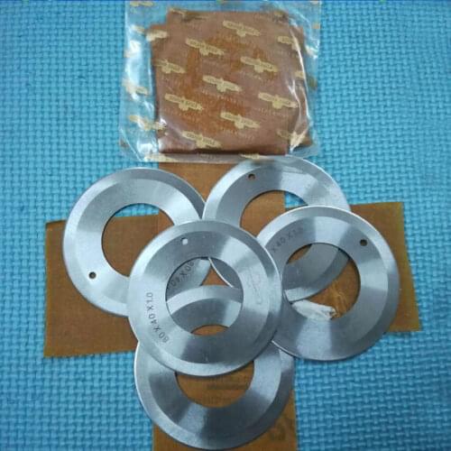 5PCS Slitting machine round blade cutting machine round blade double-sided 80*40*1.0 leather cutting tube blade