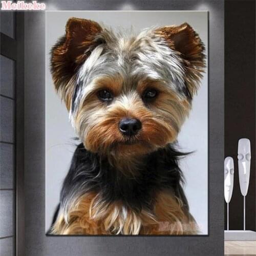 Full Square/Round Diamond Embroidery Sale 5D DIY Diamond Painting Yorkshire Terrier Dog pattern Needlework Home Decoration