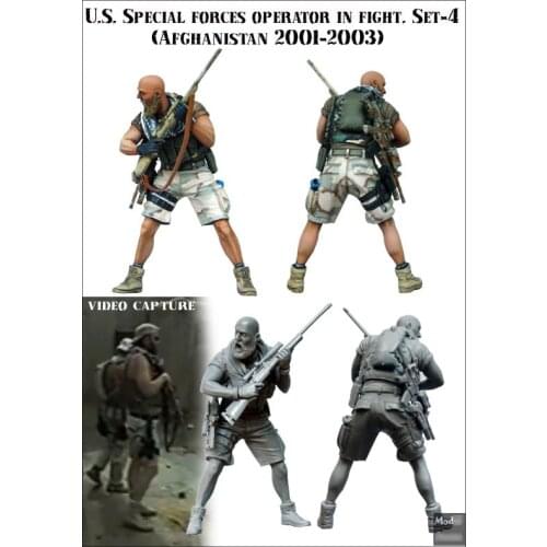 US SPECIAL FORCES OPERATOR IN FIGHT SET-4(AFGHANISTAN 2001-2003) 1/35 Resin Model Kit