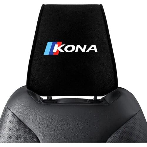 1pcs Car Headrest Cover Auto Head Pillow Pillowcase for Hyundai KONA Creta Equus IONIQ ix55 EON Solaris Sonata Genesis Azera