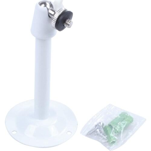 White Metal Adjustable Angle Wall Mounted CCTV Camera Holder Bracket #8