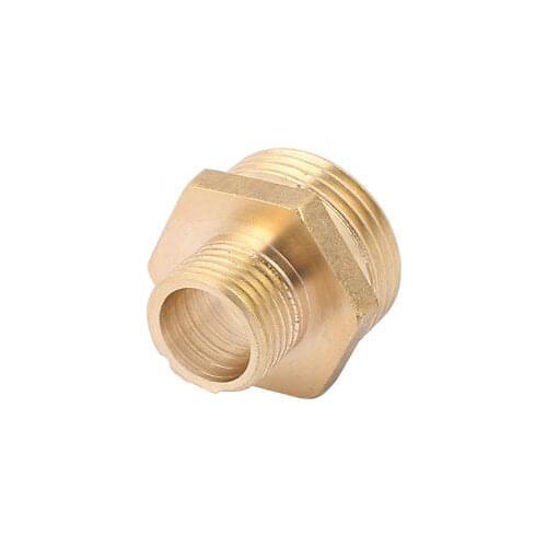 1BSP to 1/2BSP Male Thread Brass Pipe Hex Nipple Fitting Quick Adapter