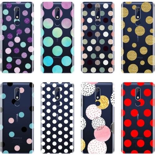 Phone Case For Nokia 7.1 6.1 5.1 3.1 2.1 Red Dot White Point Girl Silicone Soft Back Cover For Nokia 7.1 6.1 5.1 3.1 2.1 Plus