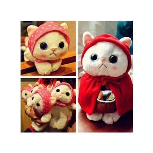 Kawaii Big Eye Plush Doll Choo Choo Cat Lovely Animals Scarf Children Toys choo-choo cat 25cm