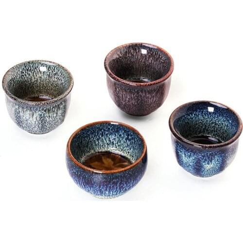 Ceramics Ice Cracked Glaze Cup Chinese Tea Cup Porcelain Tea Bowl for Puer Kung Fu Tea Set Accessories Drinkware Chinese Gift
