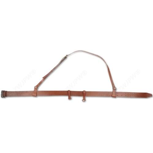 China Army KMT General Oblique Belt Liberation Period Tactical Leather Brown CN/403120