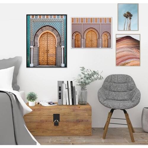 Morocco Boho Landscape Desert Travel Marrakech Camel Wall Art Canvas Painting Posters and Prints Wall Pictures for Room Decor