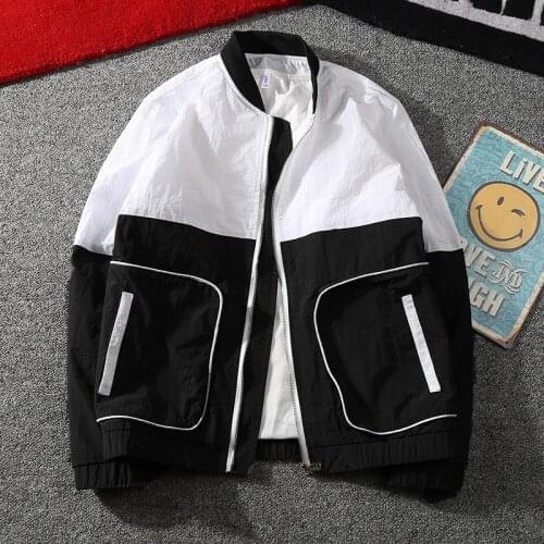 New 2020 Fashion splice Jacket Men Brand New Spring and Summer Slim Fit Mens Casual Varsity Jackets and Coats Plus