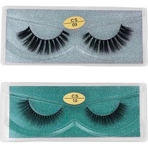 Wholesale 3D False 10/20/30/40/50/100 Pairs Set Color Base Card Natural Thick Eyelashes M01-M10 Mink Pack Makeup Set In Bulk