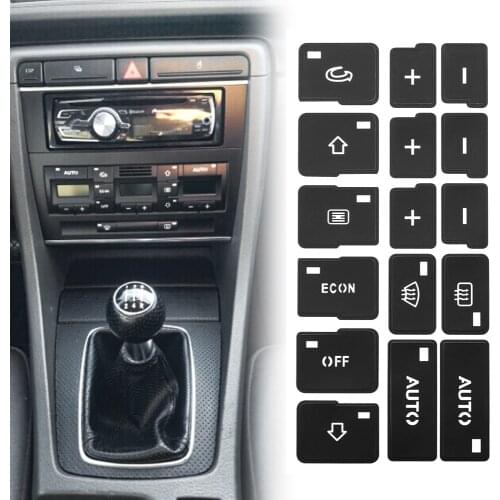 1x Car Air Condition AC Climate Control Button Repair Stickers Decals For Audi A4 B6 B7 2000 2001 2002 2003 2004