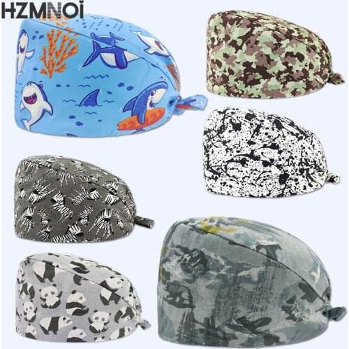 2021 New Four Seasons Universal Female Nurse Cap Surgeon Surgical Cap Dental Surgical Cap Unisex Beauty Salon Chef Scrub Cap