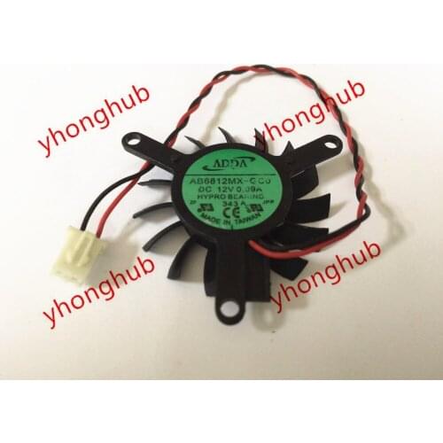 ADDA AB6812MX-GC0 DC 12V 0.09A 43x43x7mm 2-wire Server Cooling Fan