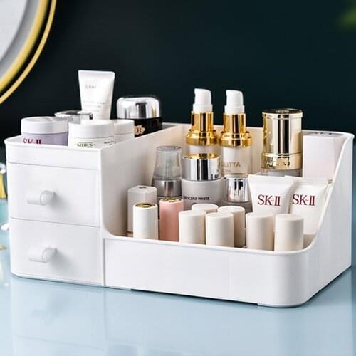 Makeup Organizer for student Large Capacity Cosmetic Storage Box Desktop Jewelry Nail Polish Drawer Container Pen Holder