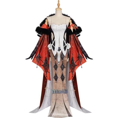 Hot Game Genshin Impact La Signora Cosplay Costume Fashion Combat Uniform Unisex Halloween Party Role Play Clothing Custom