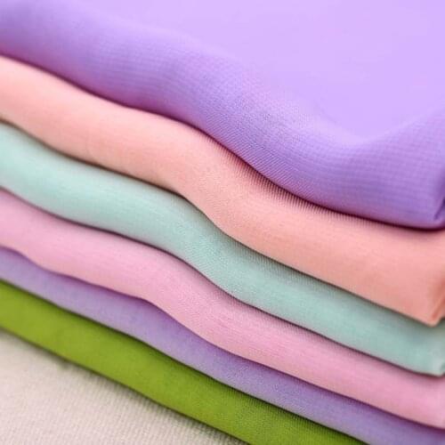 1.5 M *1 M Chiffon Fabric Sheer Bridal Wedding Dress Lining Fabric Skirt DIY Georgette tulle dress material 100D Chiffon fabric