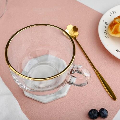 Glass breakfast cup milk cup household simple and fresh tea cup juice cup glass