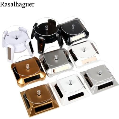 Rasalhaguer Jewelry Tool 360 Degree Jewellery Rotating Display Stand Turn Plate Table Jewelry Organizer Hard Show Holder