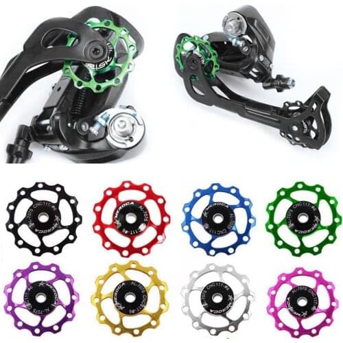 11T/13T Aluminum Alloy MTB Mountain Bike Bicycle Rear Derailleur Pulley Jockey Wheel Road Bike Guide Roller for 7/8/9/10 Speed