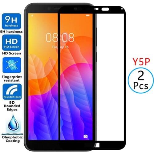 9d protective tempered glass for huawei y5p screen protector on huaweiy5p y 5p y5 p yp5 5yp safety film huawey huwei hawei huawe
