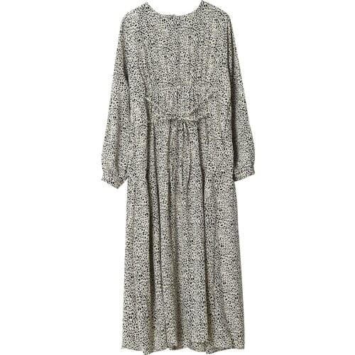 2020 O-Neck Sleeve Floral Vintage High Waist Boho Long Elegant Women Maxi Dress Vestidos