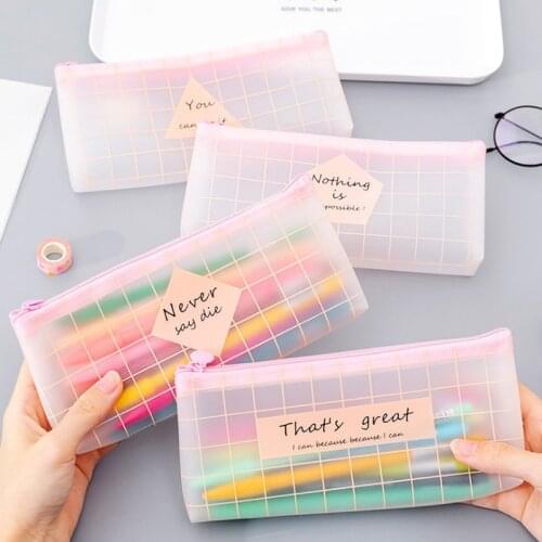 1 Pcs Kawaii Pencil Case Small fresh and simple School Pencil Box Pink Pencilcase Pencil Bag School Supplies Stationery