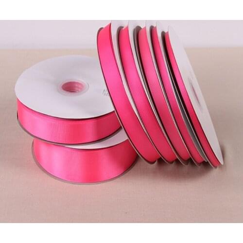 10 Yards Free shipping hot Pink color solid color grosgrain ribbon