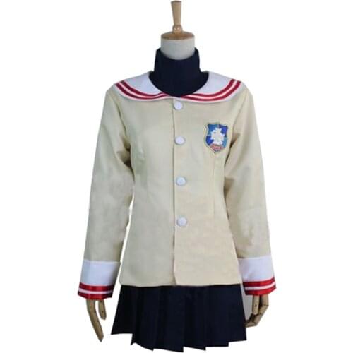 2016 CLANNAD Cosplay Costumes Girls Winter School Uniform