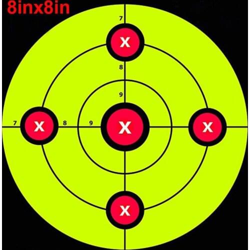 3 Styles 10pcs/Lot Splash Flower Target 8Inch Adhesive Indoor Outdoor Reactivity Shooting Target Aim For Rifle / Pistol Binders