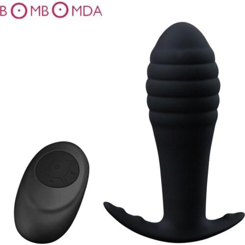 Butt Plugs Anal Vibrator For Couples Vibrating Anal Bead Silicone Remote 10 Speed Vibration Bullet Adult sex toys anal