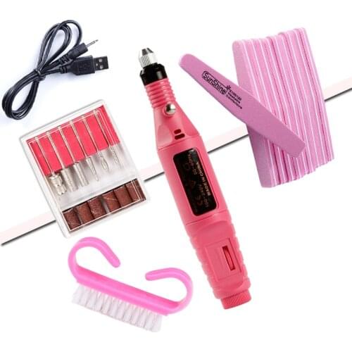 Electric Nail Drill Bits Set Apparatus for Manicure Milling Cutter Nail Art Sanding File Tools Nail Polishing Equipment Set