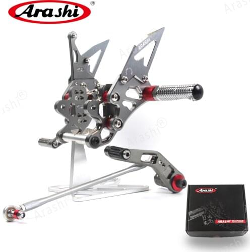 Arashi Motorcycle Rider Rearset For SUZUKI GSXR 600 750 2006 - 2010 CNC Adjustable Footrests Foot Pegs GSXR600 GSXR750 GSX600R