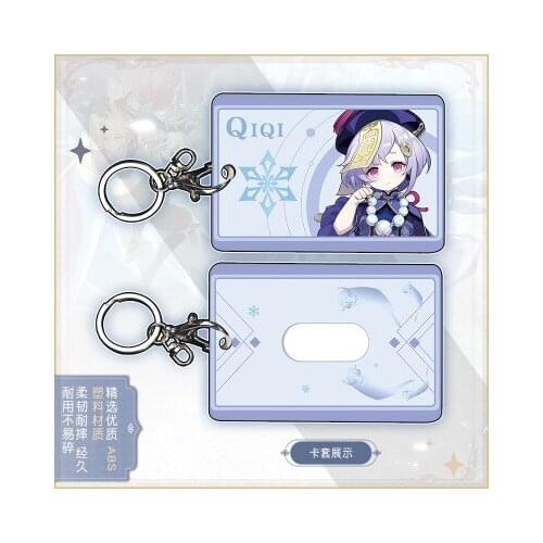 Genshin Impact Cosplay Cartoon Keychain Animation Wen And Women Student Card Set Keychain Animation Pendant Jewelry