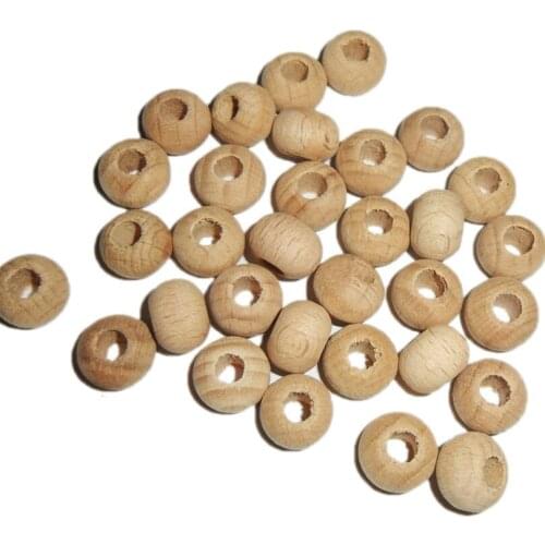 Free shipping 250pcs/pack cheap 10*12mm big hole round wooden bead, natural beech wood bead accessory beads