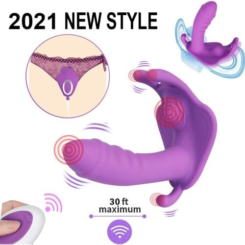 Butterfly Wearable Dildos Rabbit Vibrator APP Wireless Control Anal G-Spot Masturbation Couple Adult Erotic Female Sex Toy Shop