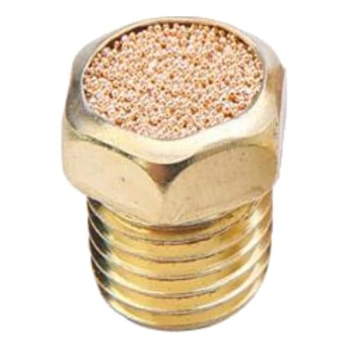 Exhaust muffler (1/8"1/4"3/8") pneumatic plug silencer brass connector for solenoid valve fitting