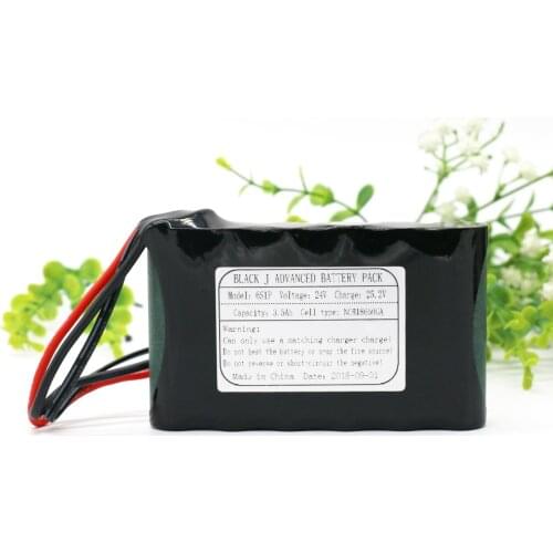KLUOSI 24V Battrey 6S1P 25.2V 3500mAh NCR18650GA Li-Ion Battery Pack with 20A Balanced BMS for Electric Motor Bicycle Scooter