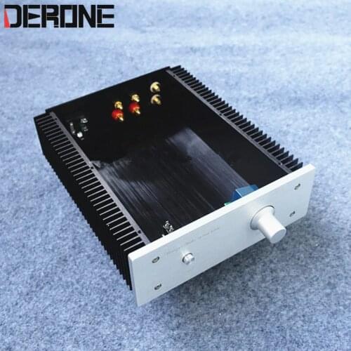 Power amplifier case shell amp chassis aluminum with konb RCA binding post feet audio diy box