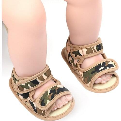 Summer Baby Boys Girls Soft Soled Camouflage Cool Hollow Bottom Non-slip Sandals