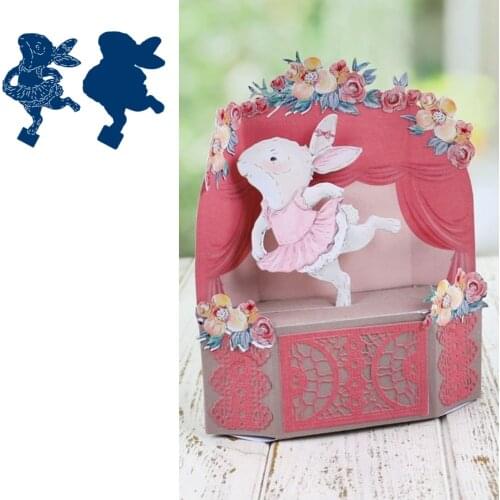 Bunny Ballerina Metal Cutting Dies for DIY Scrapbooking Crafts Dies Cut Stencils Maker Photo Album Template Handmade Decoration