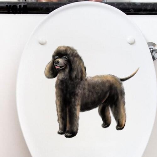 YOJA 22.6*21.7CM Art Dog Wall Decal Toilet Sticker BedRoom Home Decor Pet Animal T3-0750